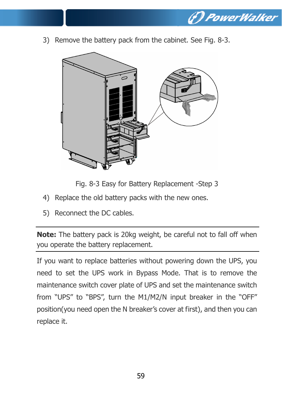 PowerWalker VFI 10000TCP 3_1 User Manual | Page 62 / 67