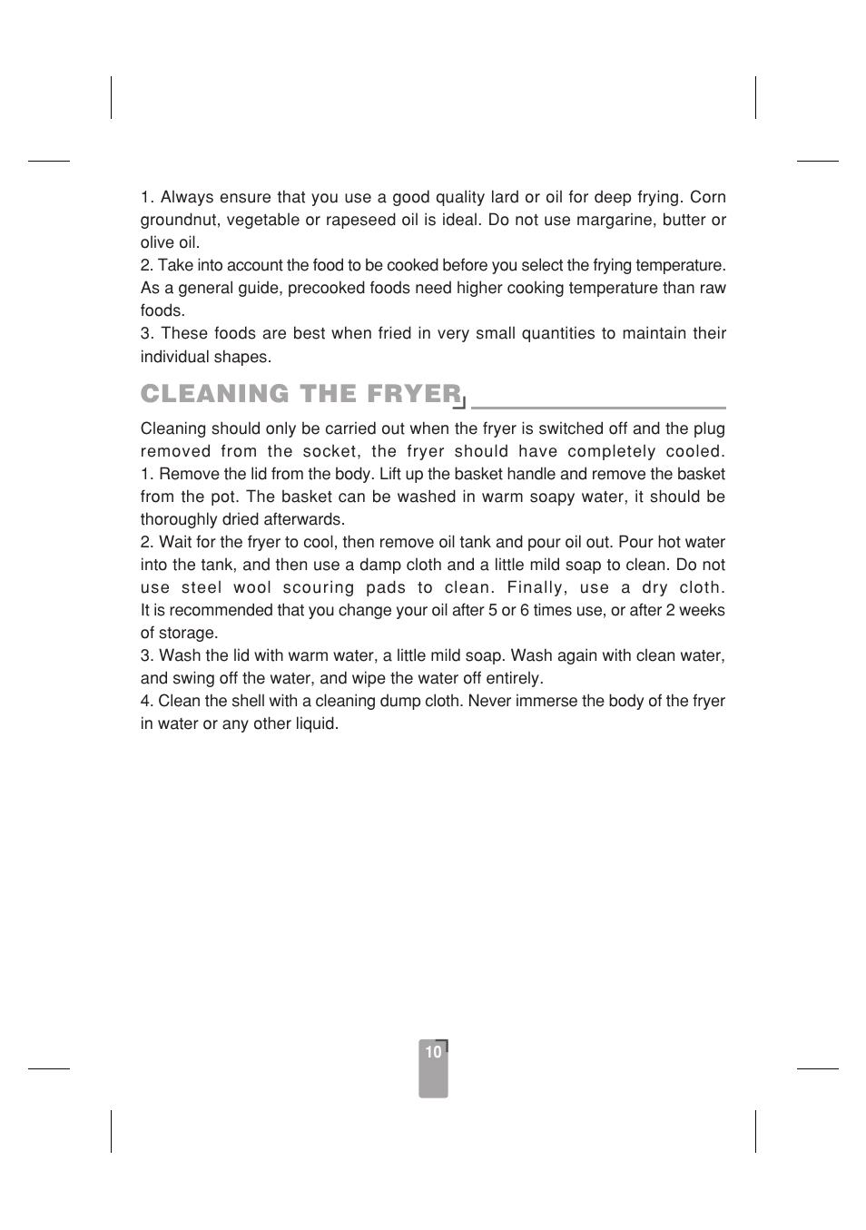 Cleaning the fryer | SINBO SDF 3817 User Manual | Page 11 / 44