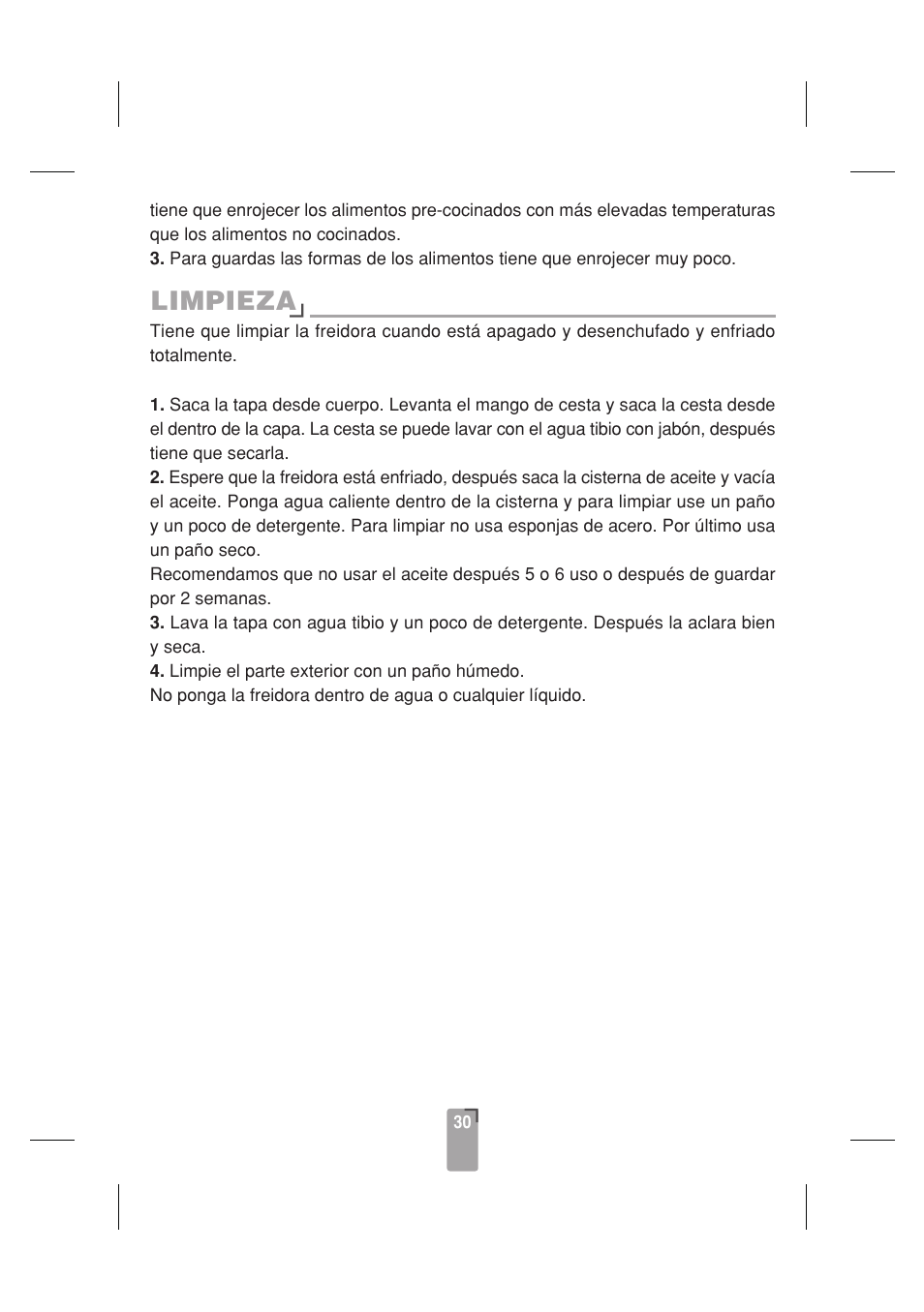 Limpieza | SINBO SDF 3817 User Manual | Page 31 / 44