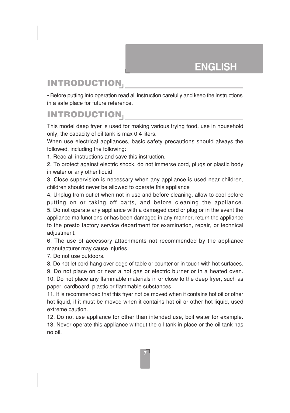 English | SINBO SDF 3817 User Manual | Page 8 / 44