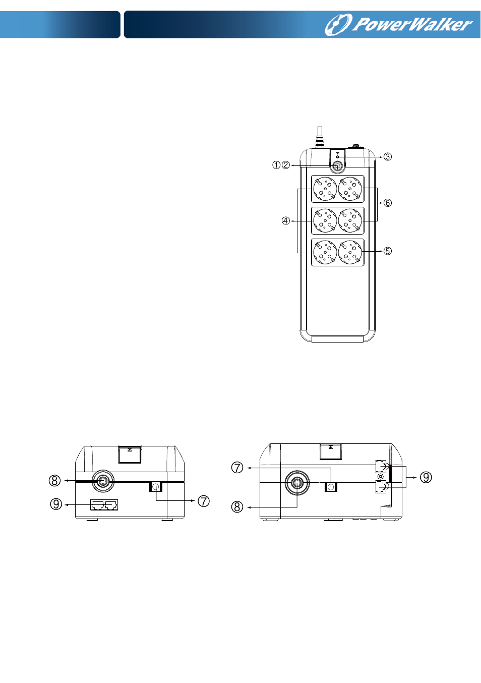 System description top | PowerWalker VFD 600 APFC User Manual | Page 4 / 12