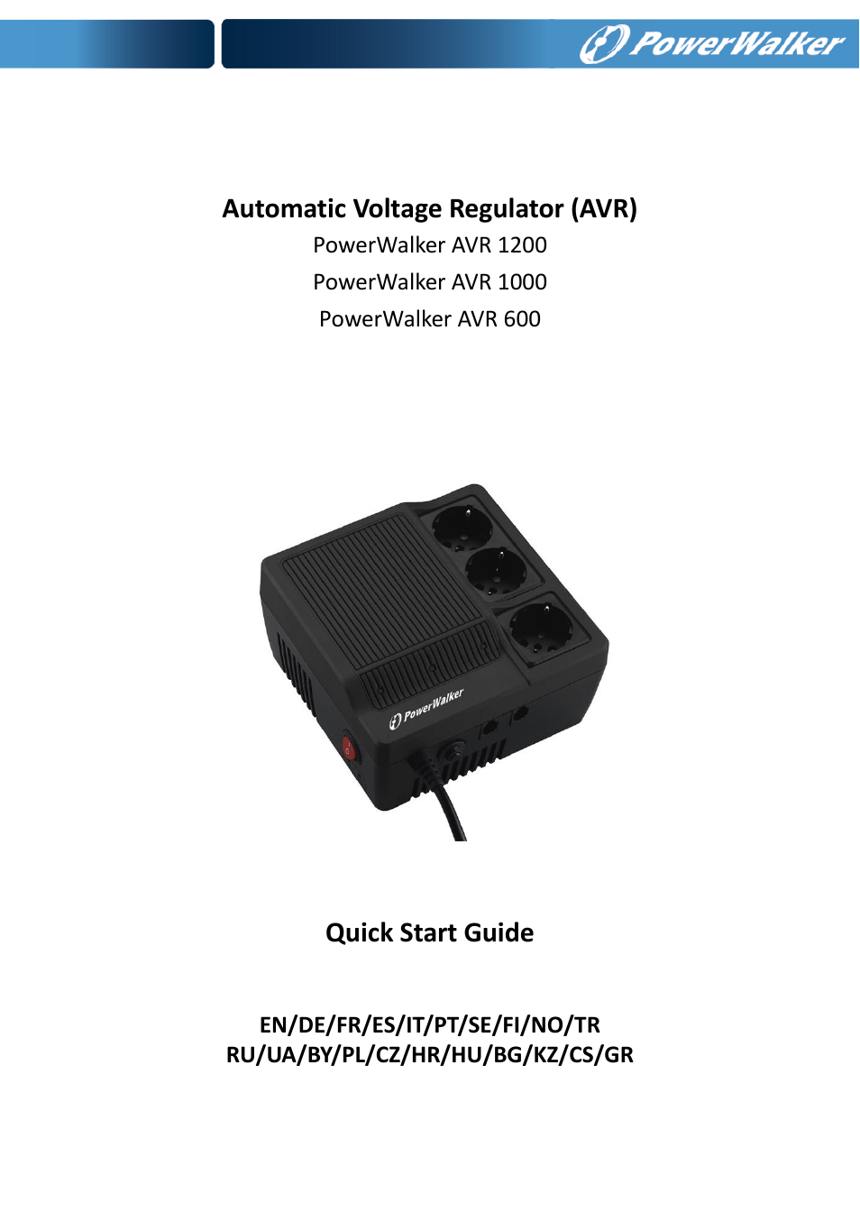 PowerWalker AVR 600 User Manual | 86 pages