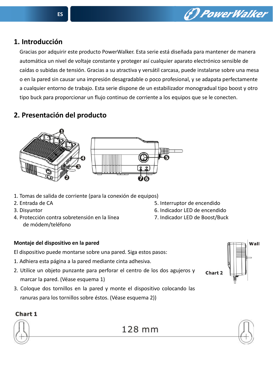 Introducción, Presentación del producto | PowerWalker AVR 600 User Manual | Page 14 / 86
