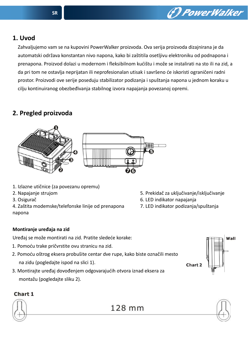 Uvod, Pregled proizvoda | PowerWalker AVR 600 User Manual | Page 78 / 86