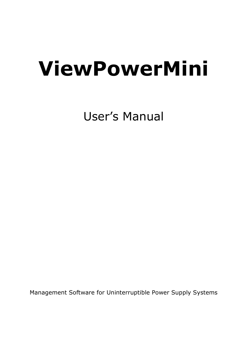 PowerWalker ViewPowerMini User Manual | 64 pages