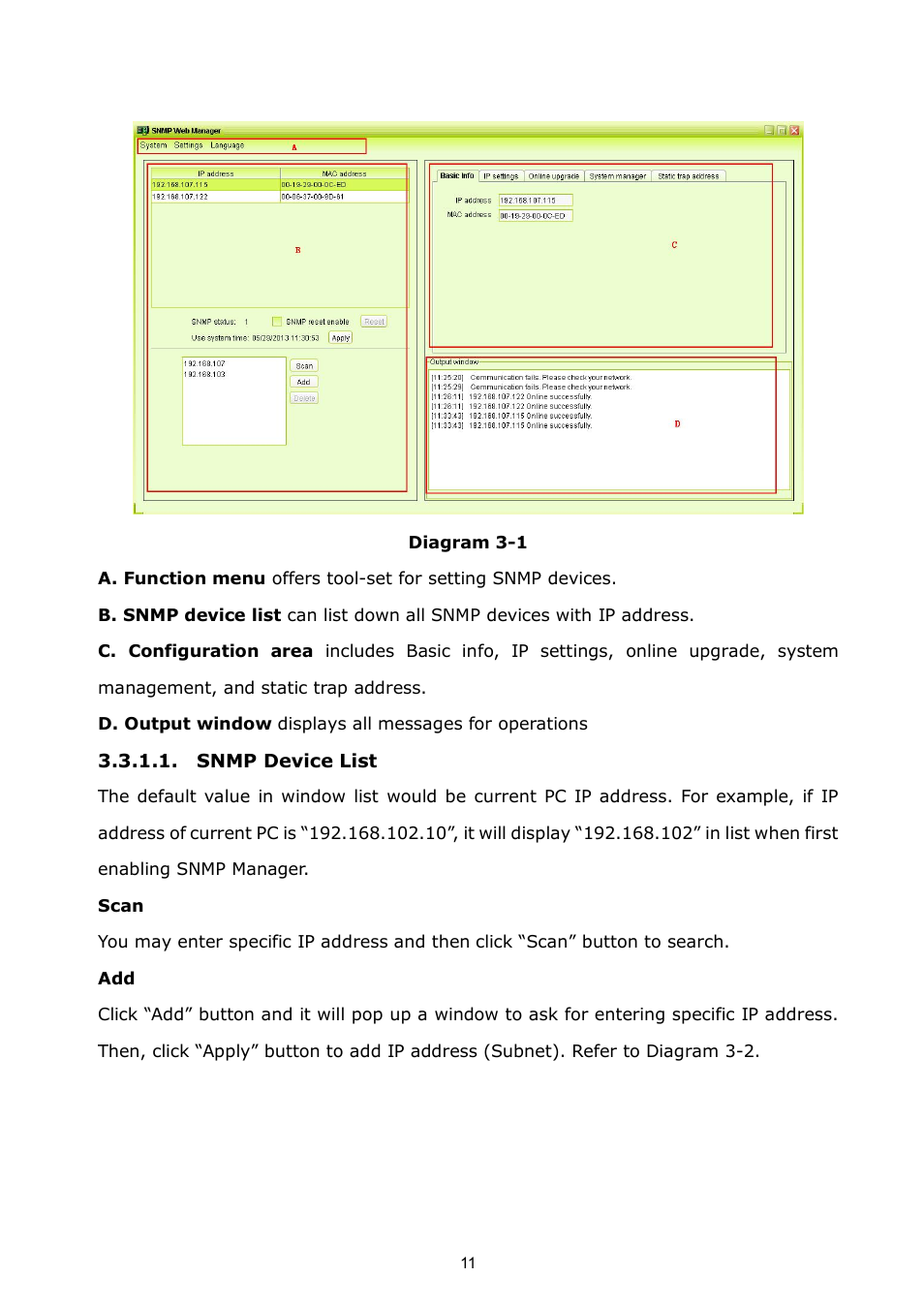 Snmp device list | PowerWalker ViewPowerMini User Manual | Page 12 / 64