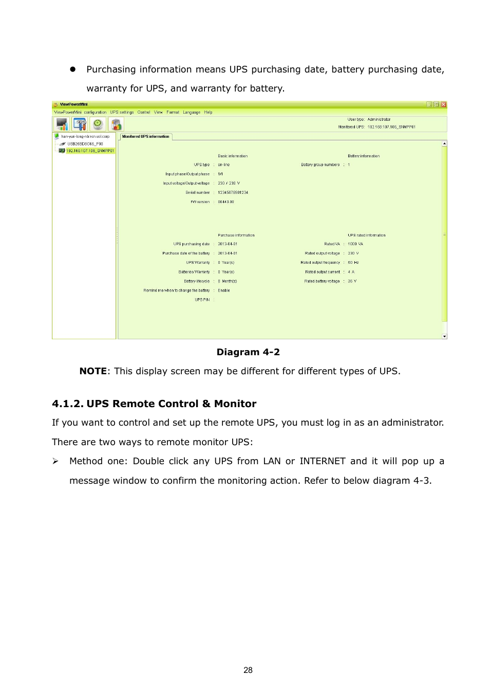 Ups remote control & monitor | PowerWalker ViewPowerMini User Manual | Page 29 / 64