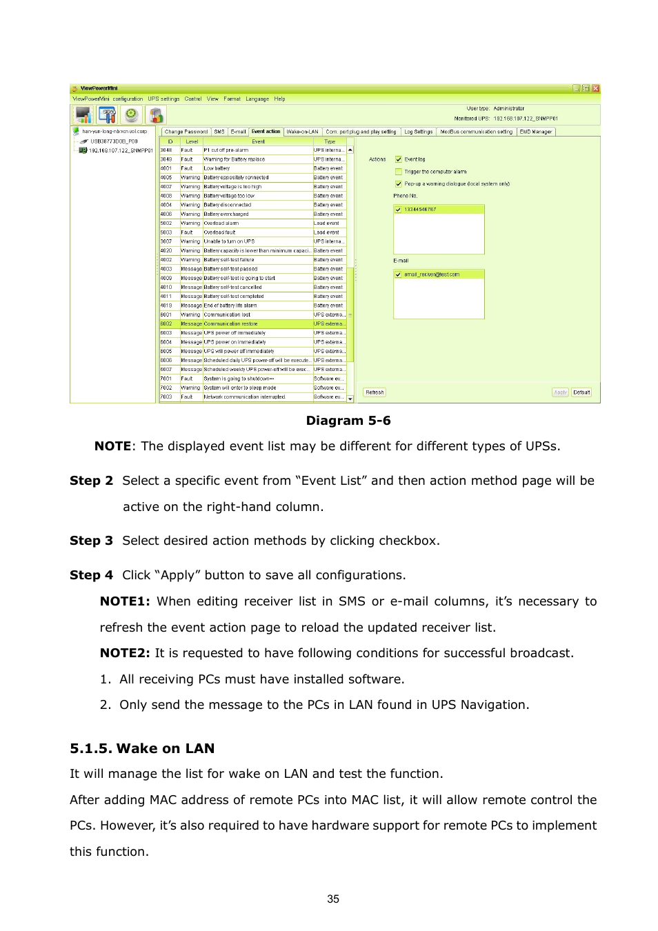 Wake on lan | PowerWalker ViewPowerMini User Manual | Page 36 / 64