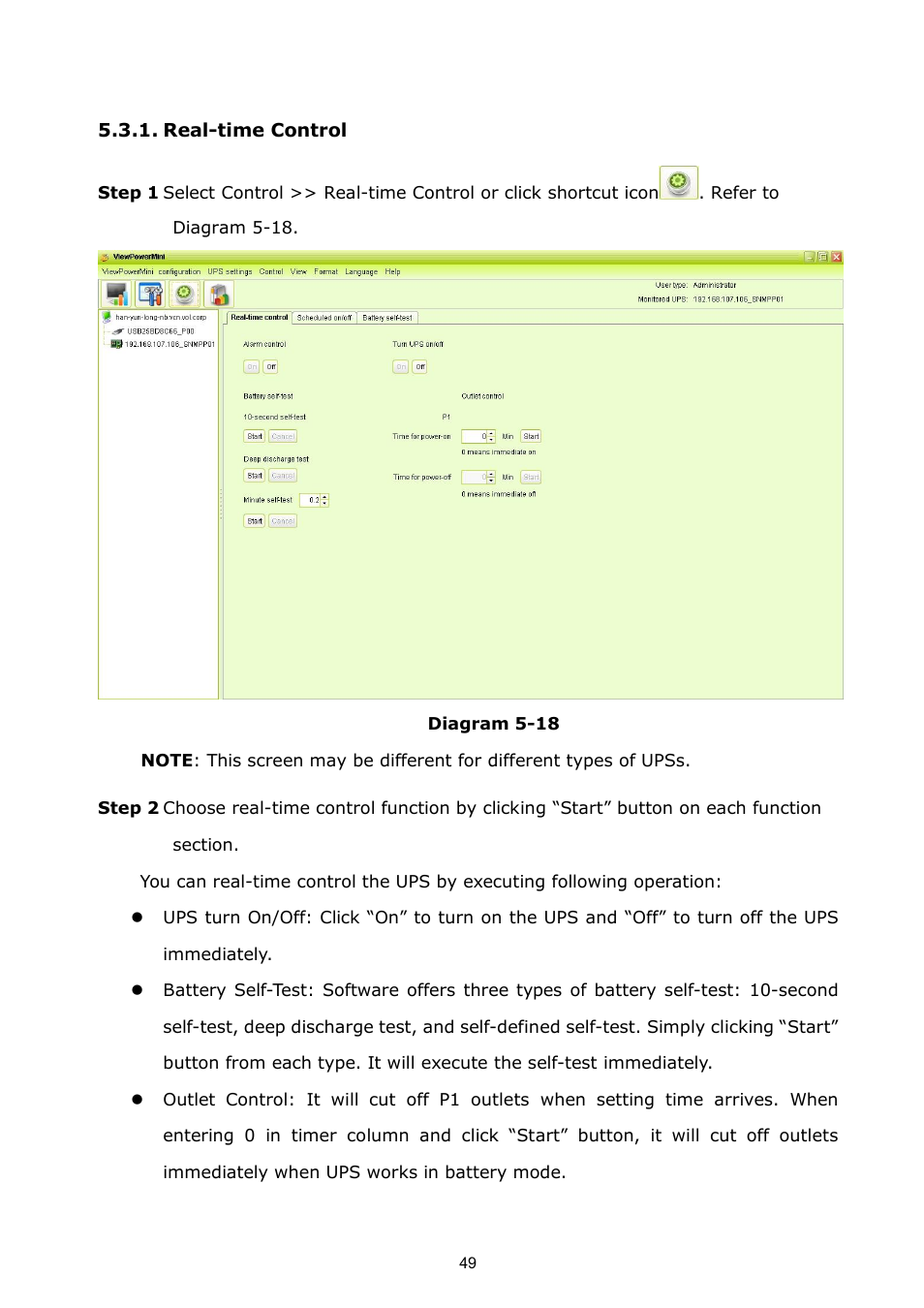 Real­time control | PowerWalker ViewPowerMini User Manual | Page 50 / 64