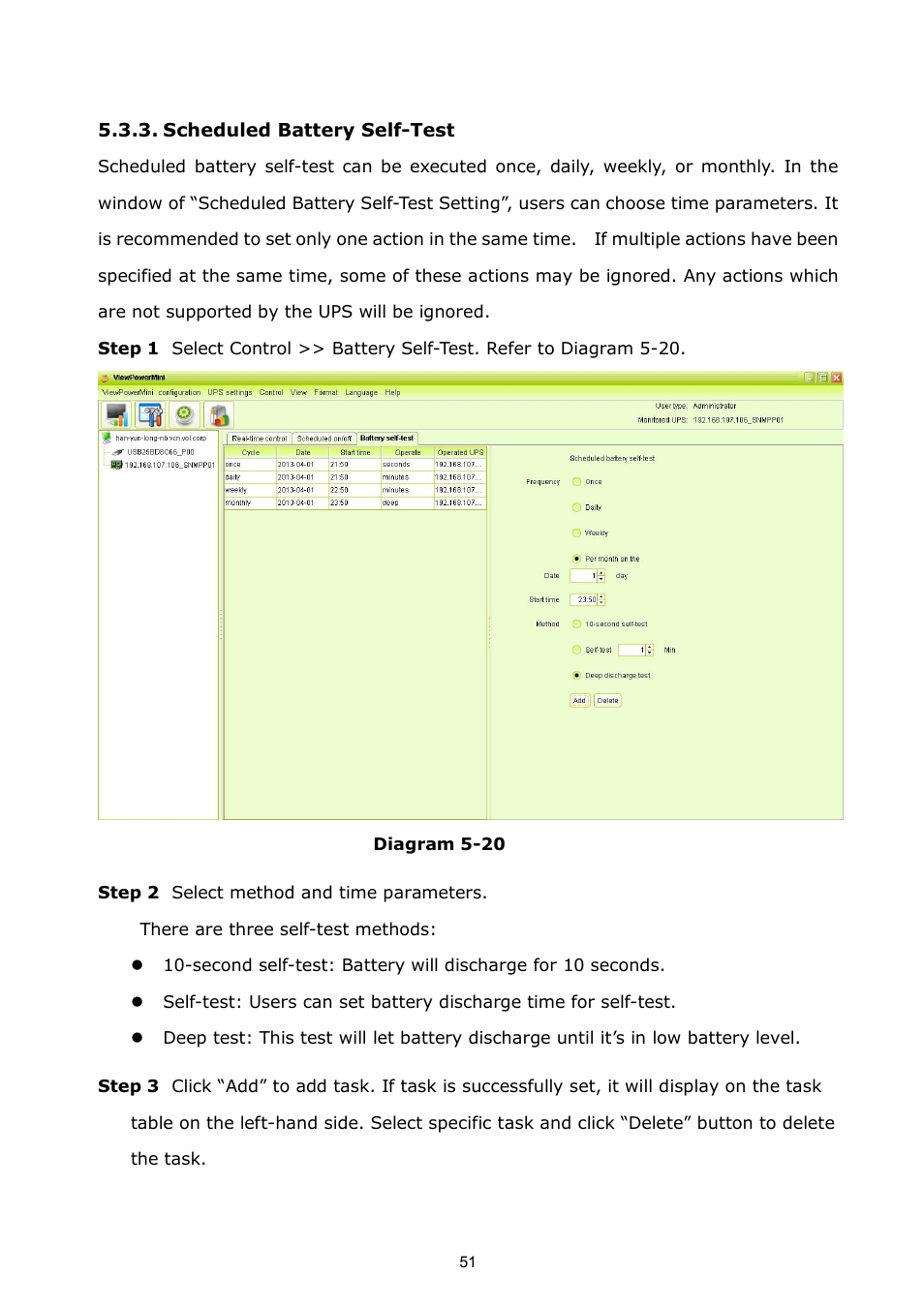 Scheduled battery self­test | PowerWalker ViewPowerMini User Manual | Page 52 / 64