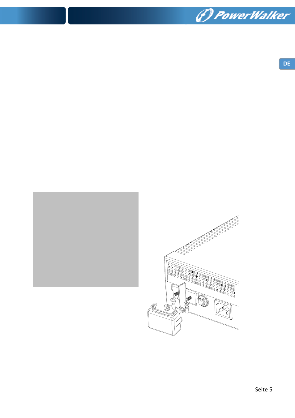 Batterieanschluss | PowerWalker Inverter 1000 User Manual | Page 13 / 24