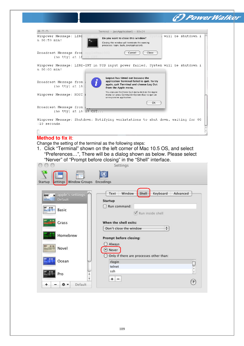 PowerWalker WinPower Software V.4.3.0.1 Manual User Manual | Page 109 / 109