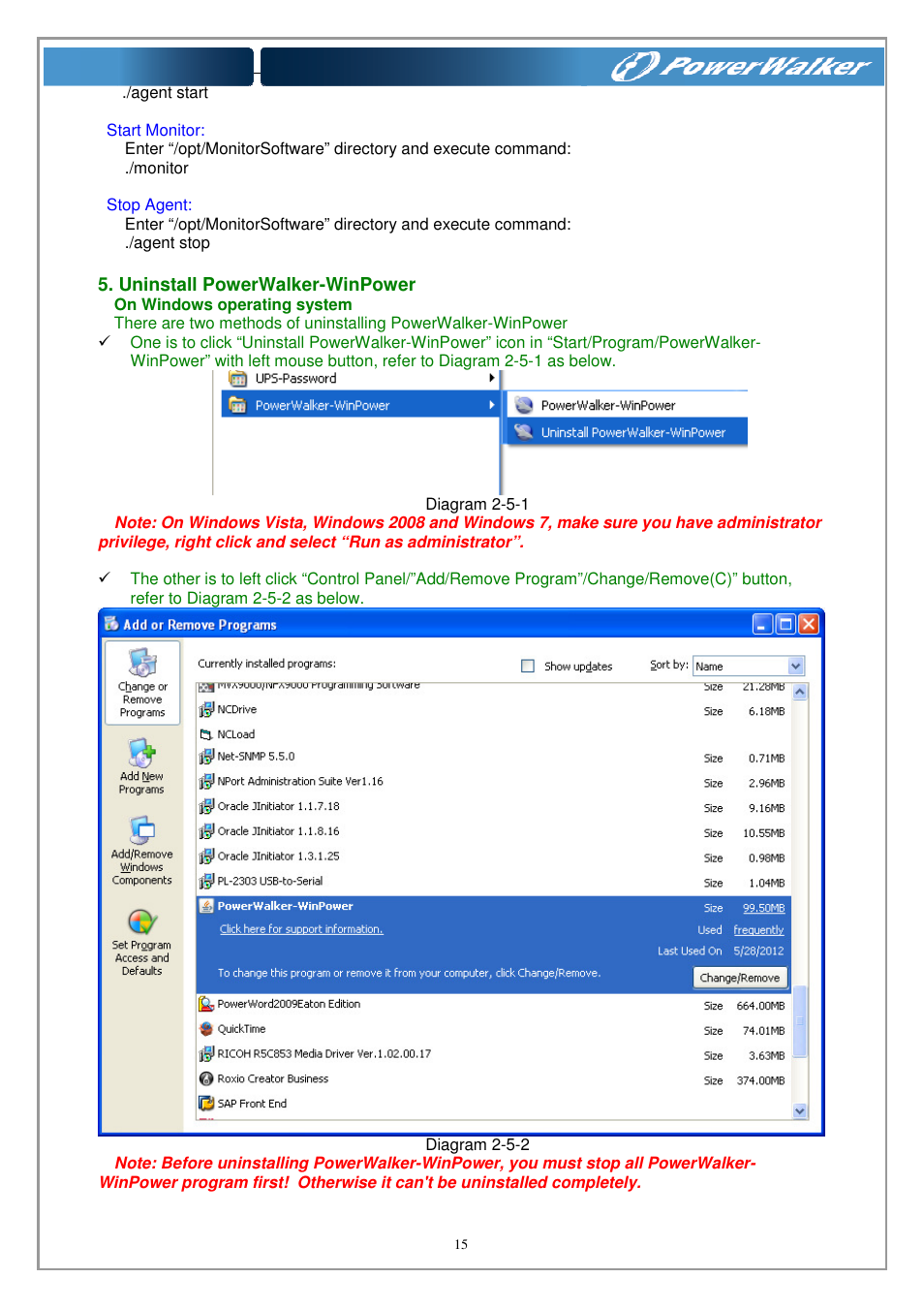 PowerWalker WinPower Software V.4.3.0.1 Manual User Manual | Page 15 / 109