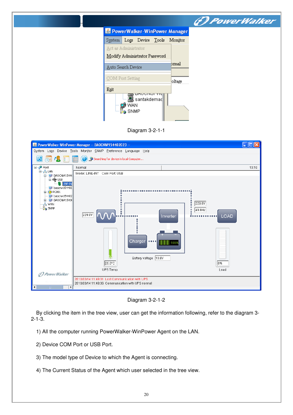 PowerWalker WinPower Software V.4.3.0.1 Manual User Manual | Page 20 / 109