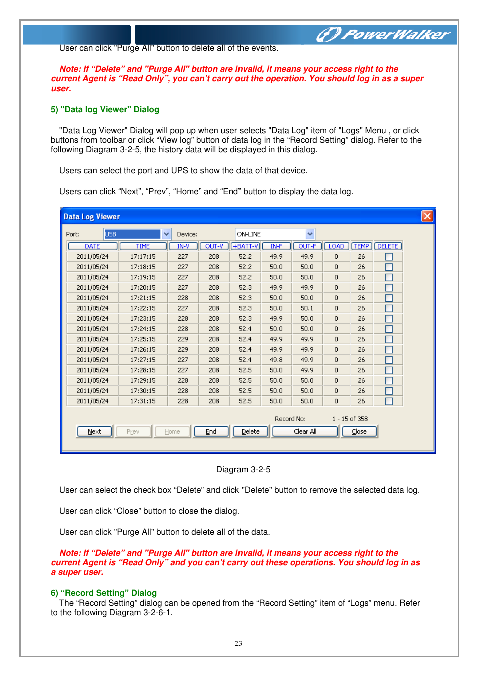 PowerWalker WinPower Software V.4.3.0.1 Manual User Manual | Page 23 / 109