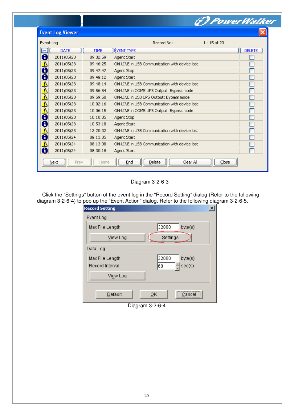 PowerWalker WinPower Software V.4.3.0.1 Manual User Manual | Page 25 / 109