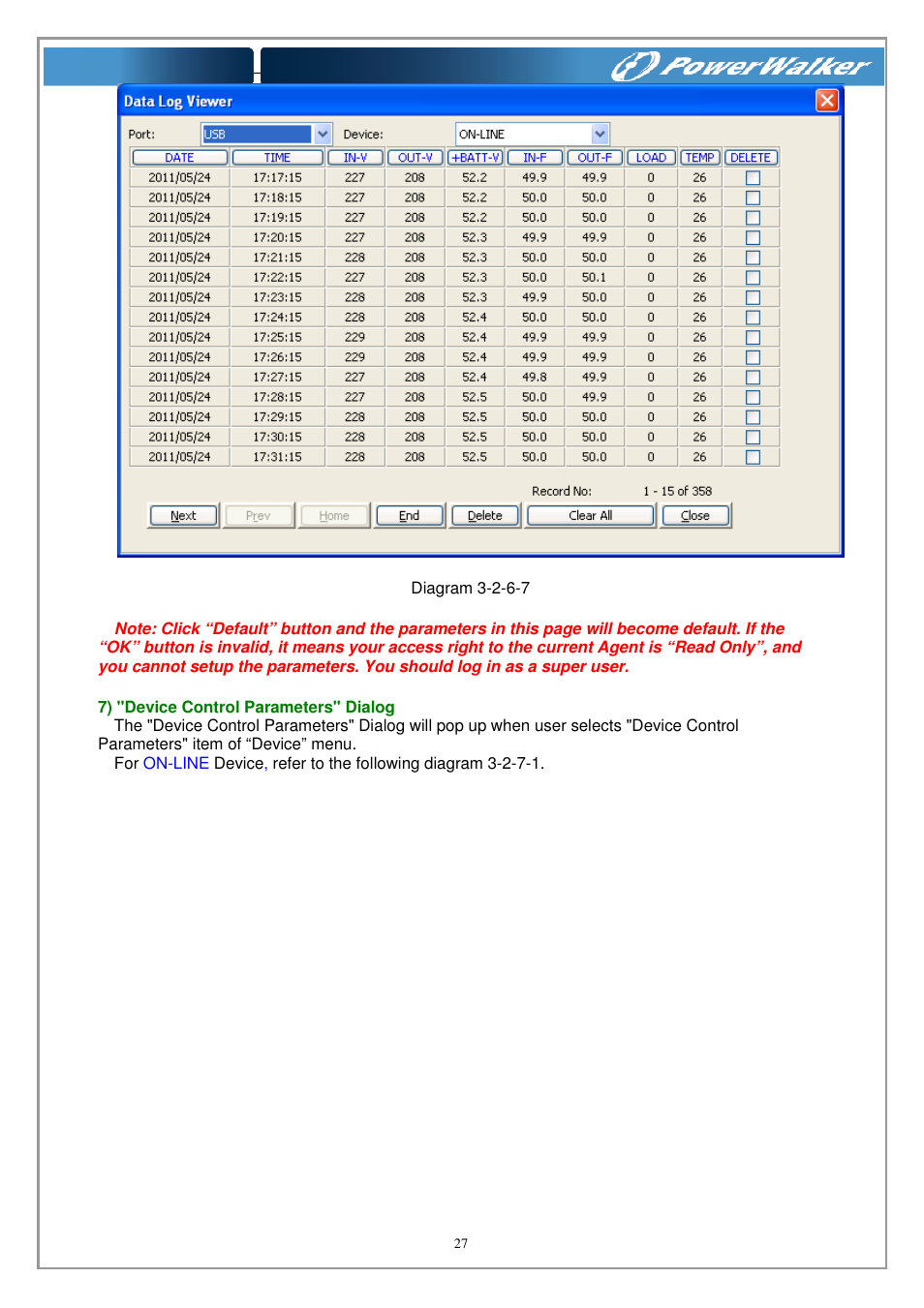 PowerWalker WinPower Software V.4.3.0.1 Manual User Manual | Page 27 / 109