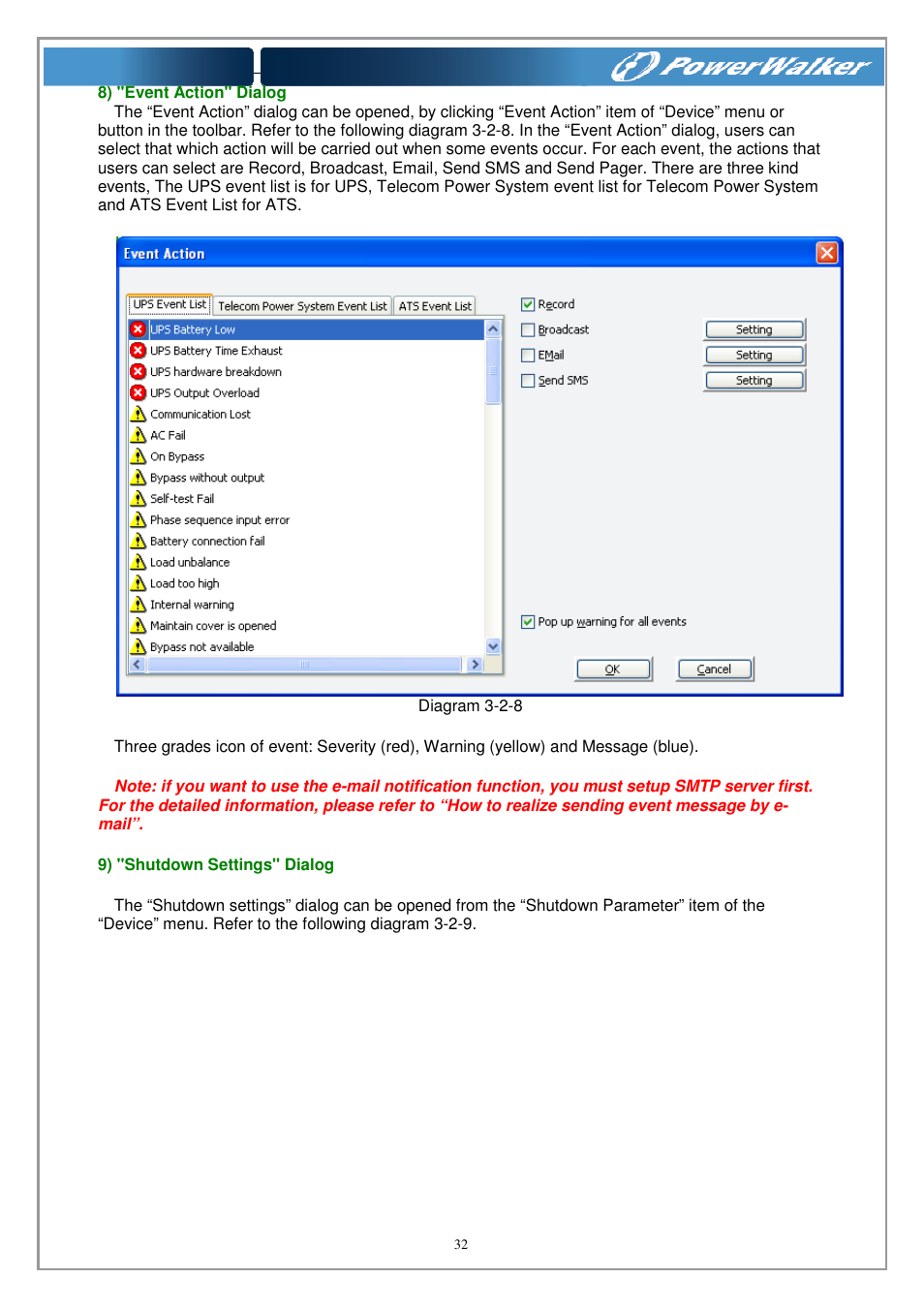 PowerWalker WinPower Software V.4.3.0.1 Manual User Manual | Page 32 / 109