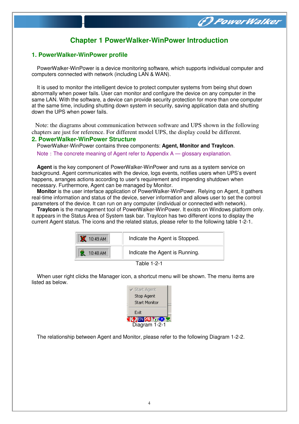 Chapter 1 powerwalker-winpower introduction | PowerWalker WinPower Software V.4.3.0.1 Manual User Manual | Page 4 / 109