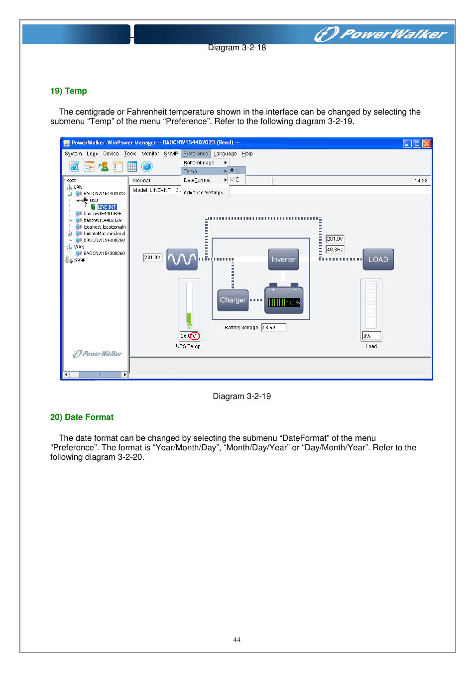 PowerWalker WinPower Software V.4.3.0.1 Manual User Manual | Page 44 / 109