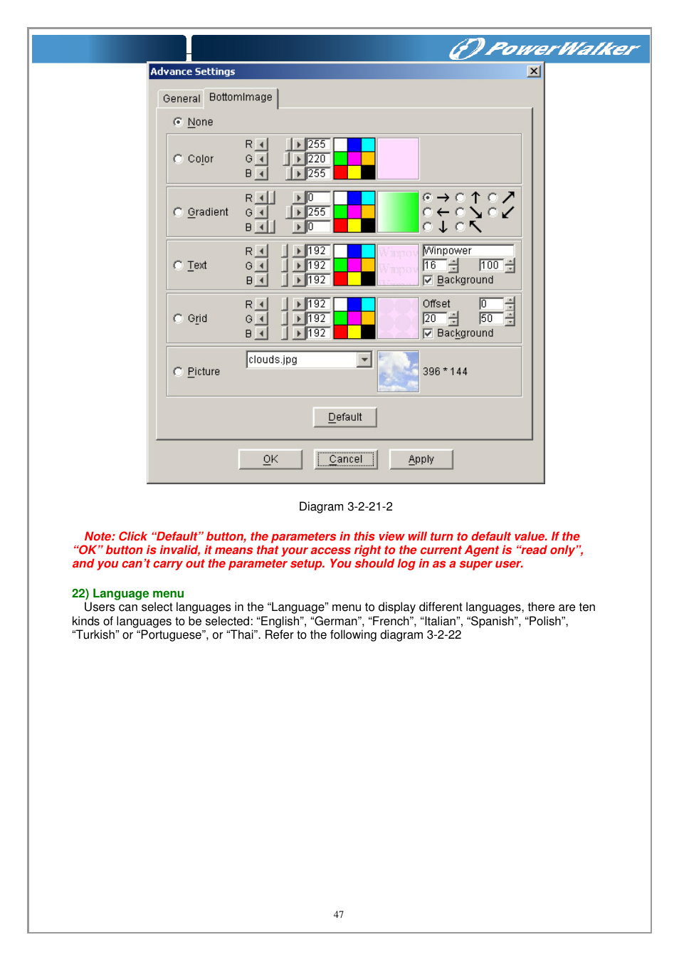 PowerWalker WinPower Software V.4.3.0.1 Manual User Manual | Page 47 / 109