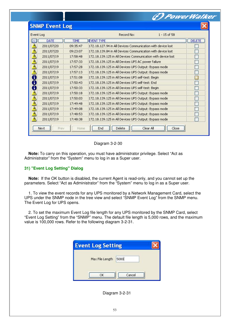 PowerWalker WinPower Software V.4.3.0.1 Manual User Manual | Page 53 / 109