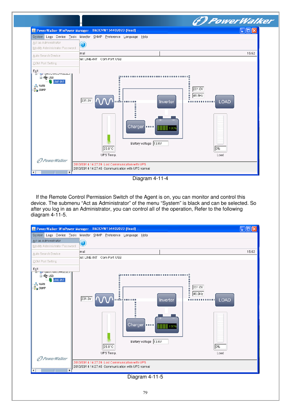 PowerWalker WinPower Software V.4.3.0.1 Manual User Manual | Page 79 / 109