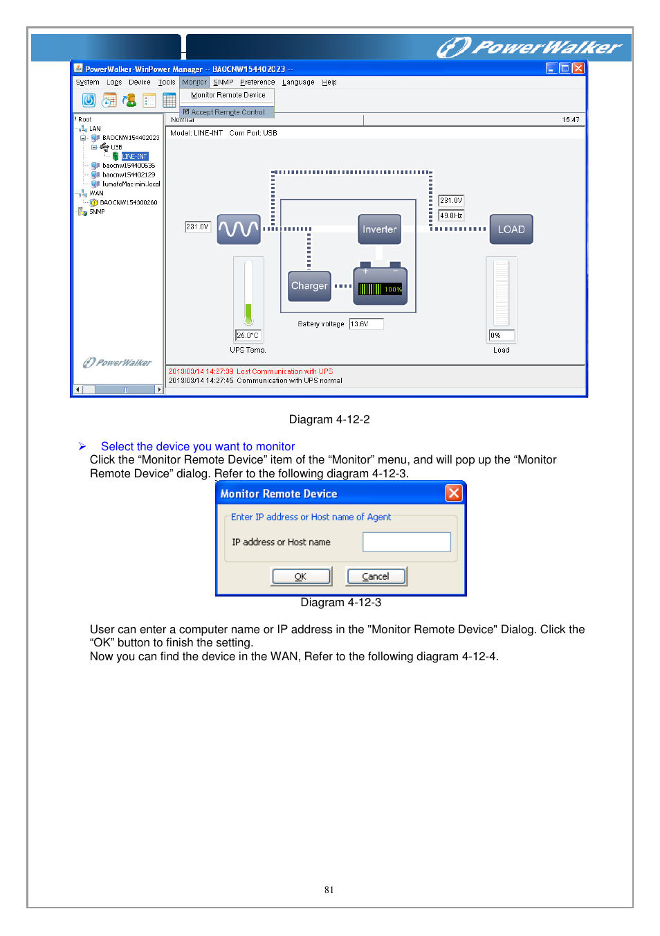 PowerWalker WinPower Software V.4.3.0.1 Manual User Manual | Page 81 / 109