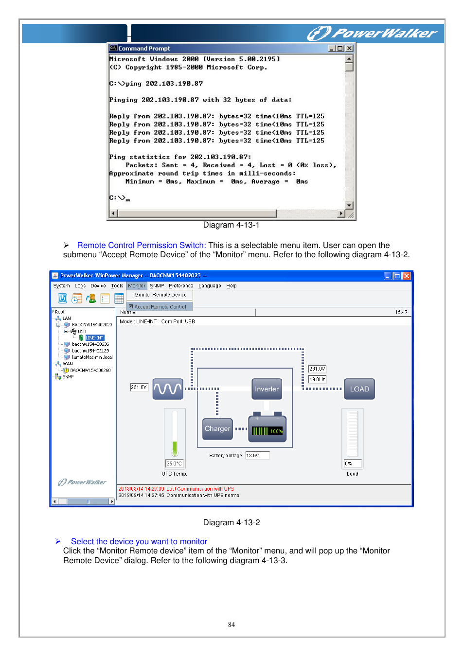 PowerWalker WinPower Software V.4.3.0.1 Manual User Manual | Page 84 / 109