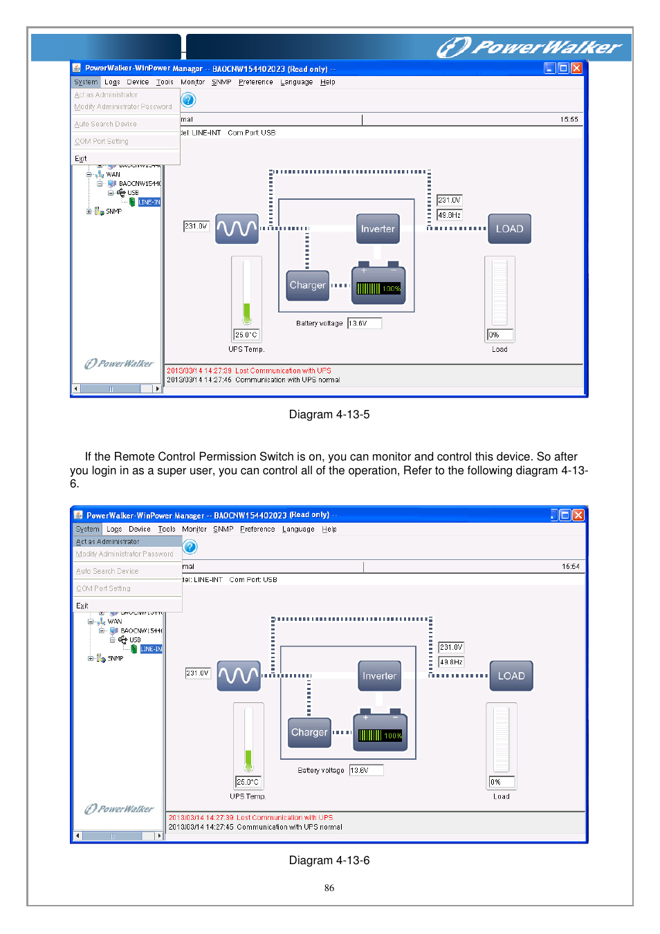 PowerWalker WinPower Software V.4.3.0.1 Manual User Manual | Page 86 / 109