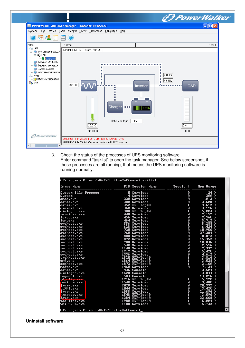 PowerWalker WinPower Software V.4.3.0.1 Manual User Manual | Page 92 / 109