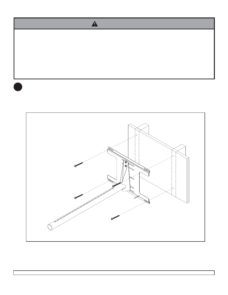 Warning, Installation to wood stud walls | Peerless-AV WBK100-W - Installation User Manual | Page 2 / 3