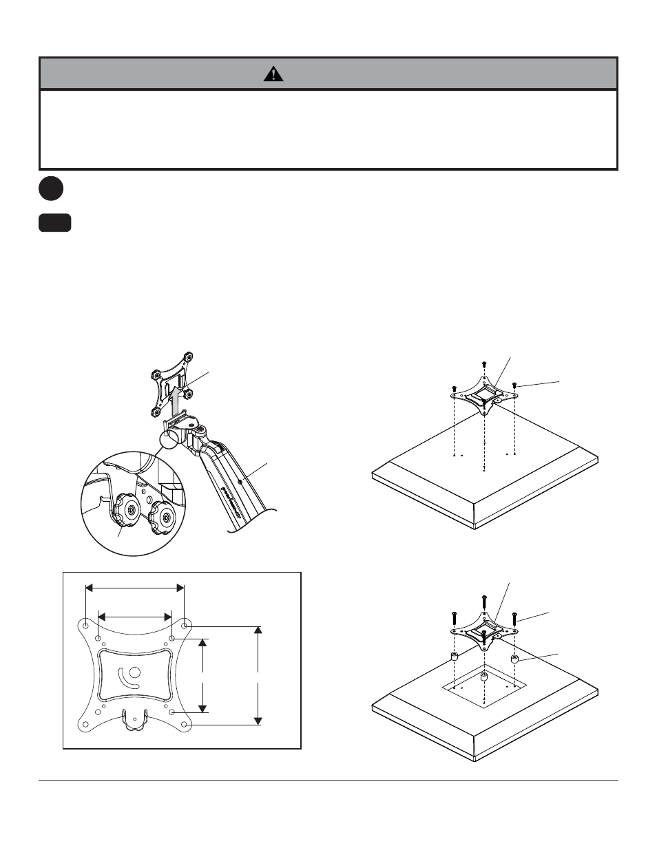 Warning, Gh f b | Peerless-AV LCT620AD - Installation User Manual | Page 5 / 9