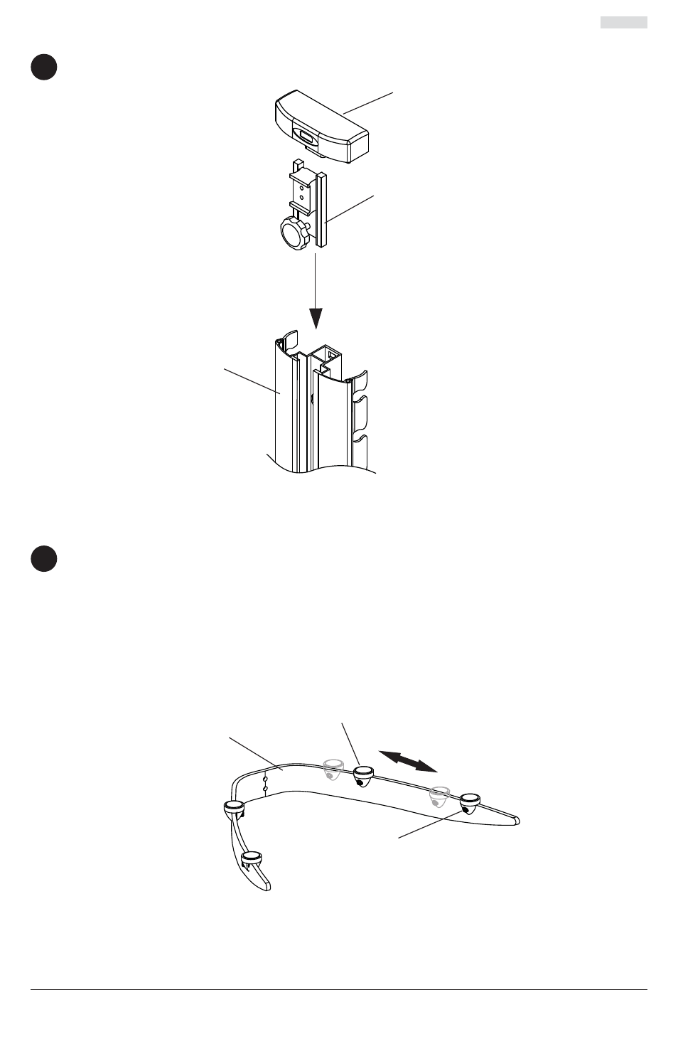 Da l j, Installation du plateau à la colonne | Peerless-AV ESHV30 - Installation User Manual | Page 22 / 27