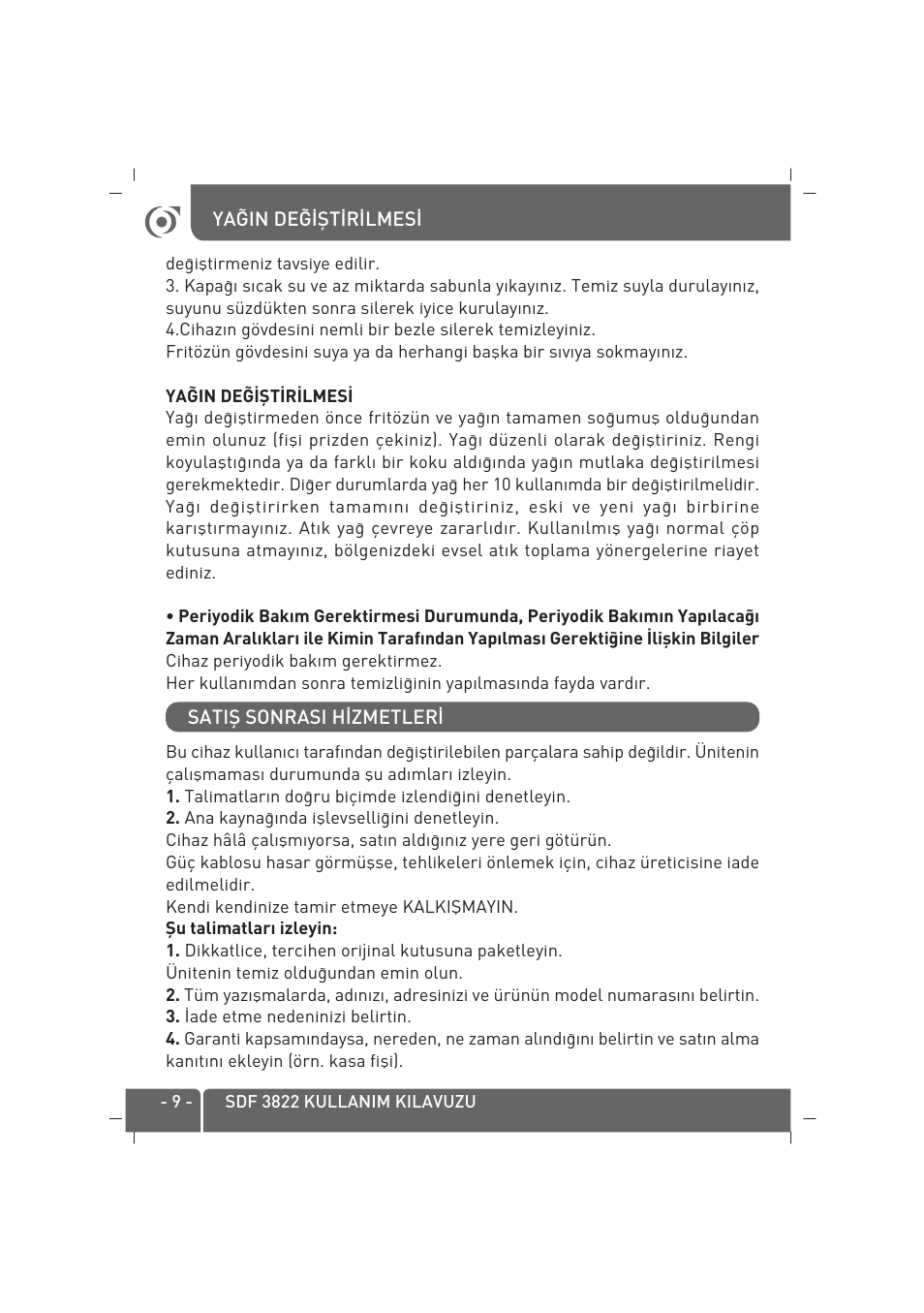 SINBO SDF 3822 User Manual | Page 10 / 48