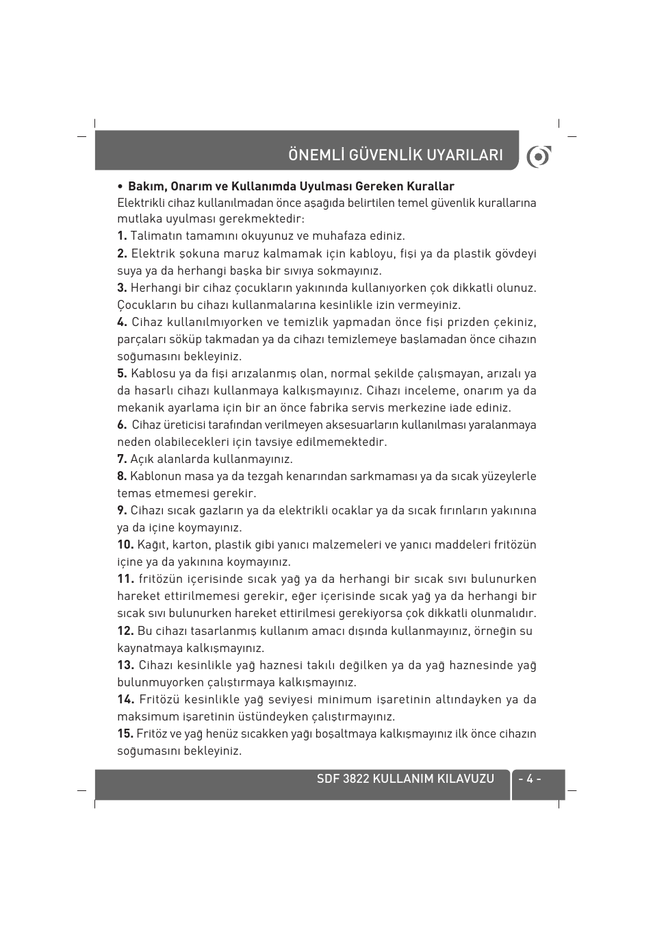 SINBO SDF 3822 User Manual | Page 5 / 48