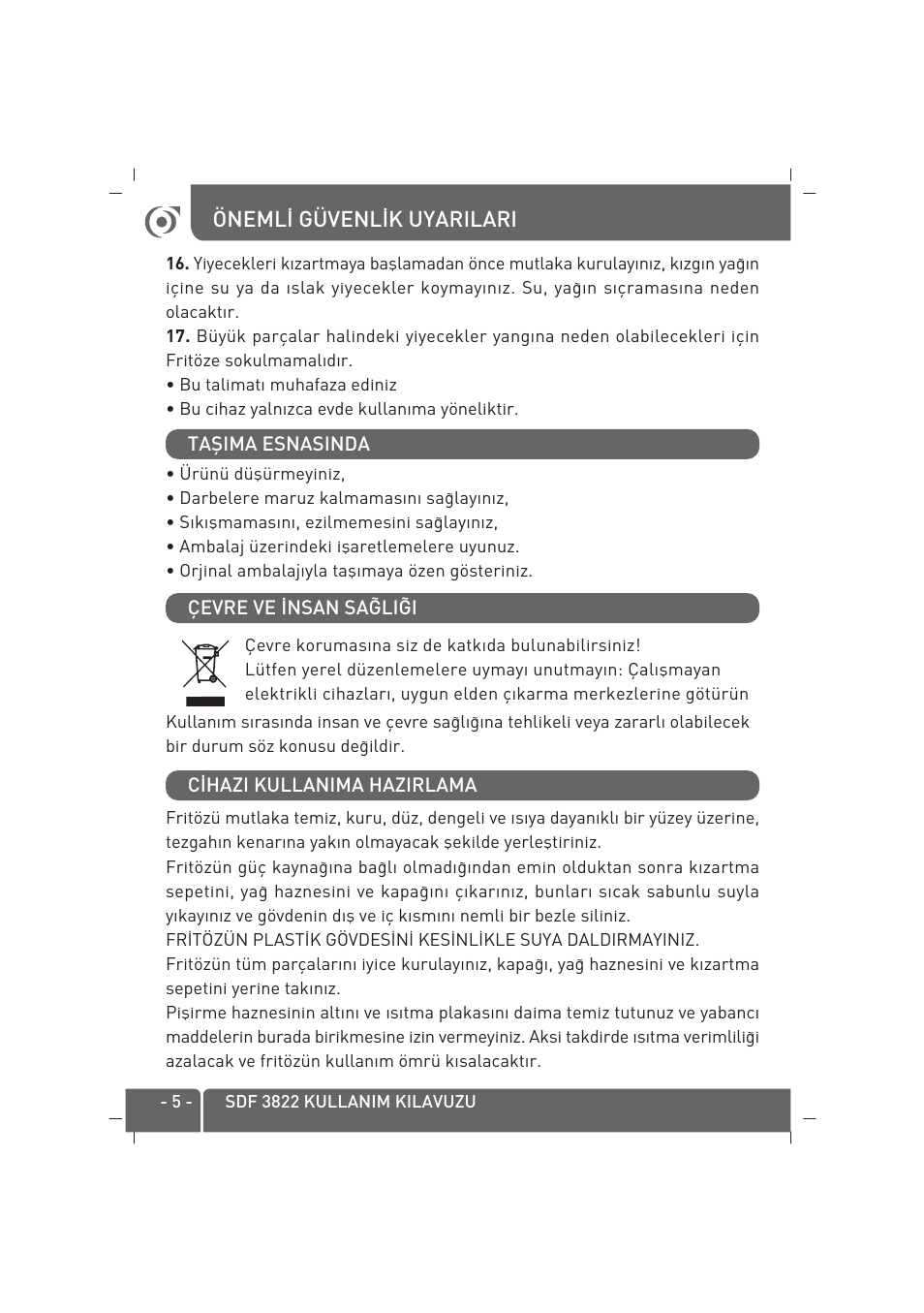 SINBO SDF 3822 User Manual | Page 6 / 48