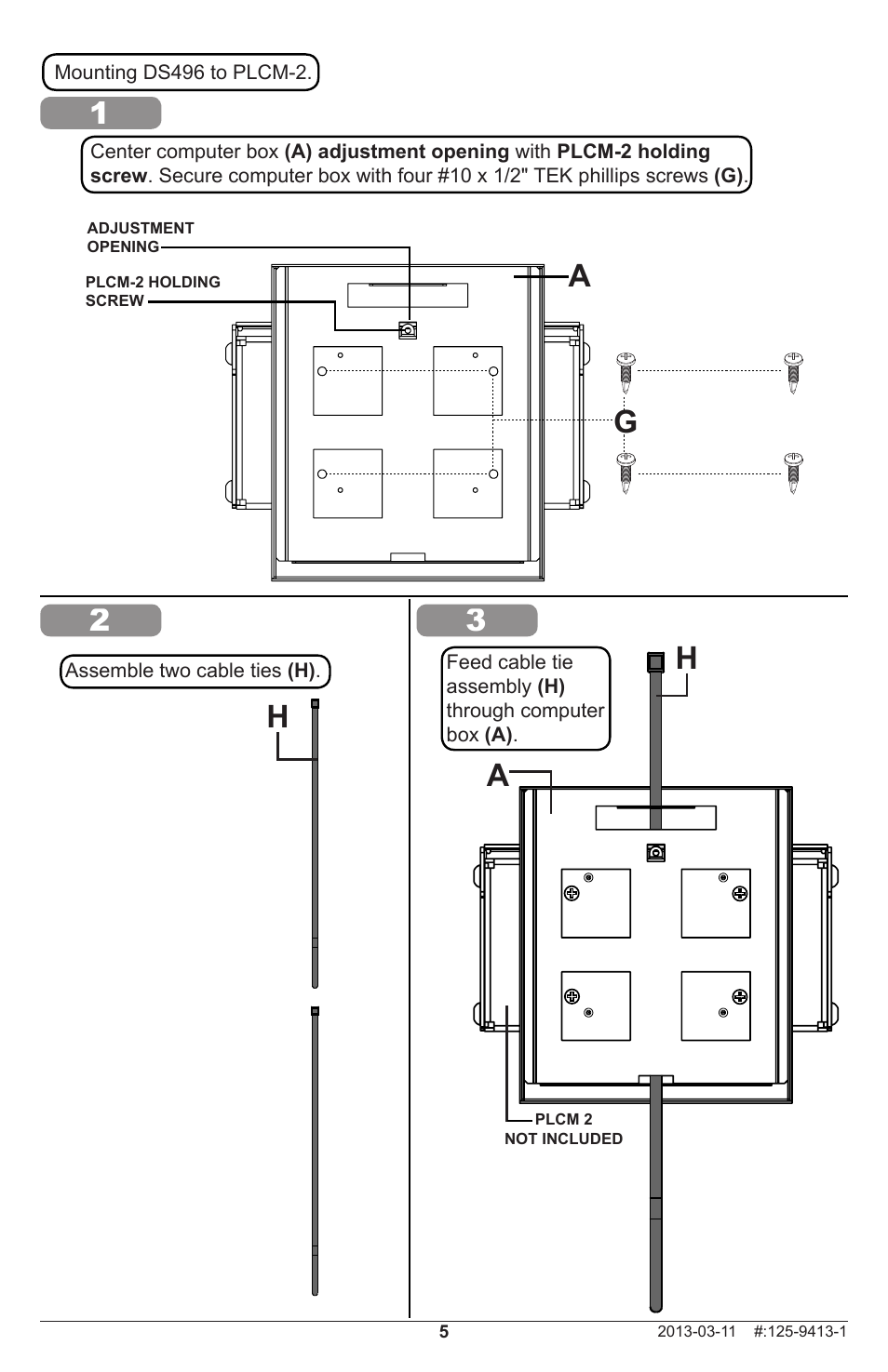 12 3 a, Ag h h | Peerless-AV DS496 - Installation User Manual | Page 5 / 8