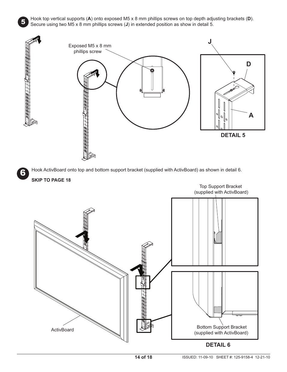 Peerless-AV IWB600-UNIV - Installation User Manual | Page 14 / 18