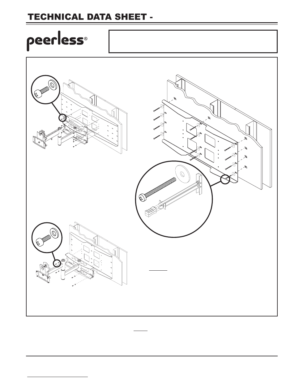 Peerless-AV WSP724-W  - Sell Sheet User Manual | 2 pages