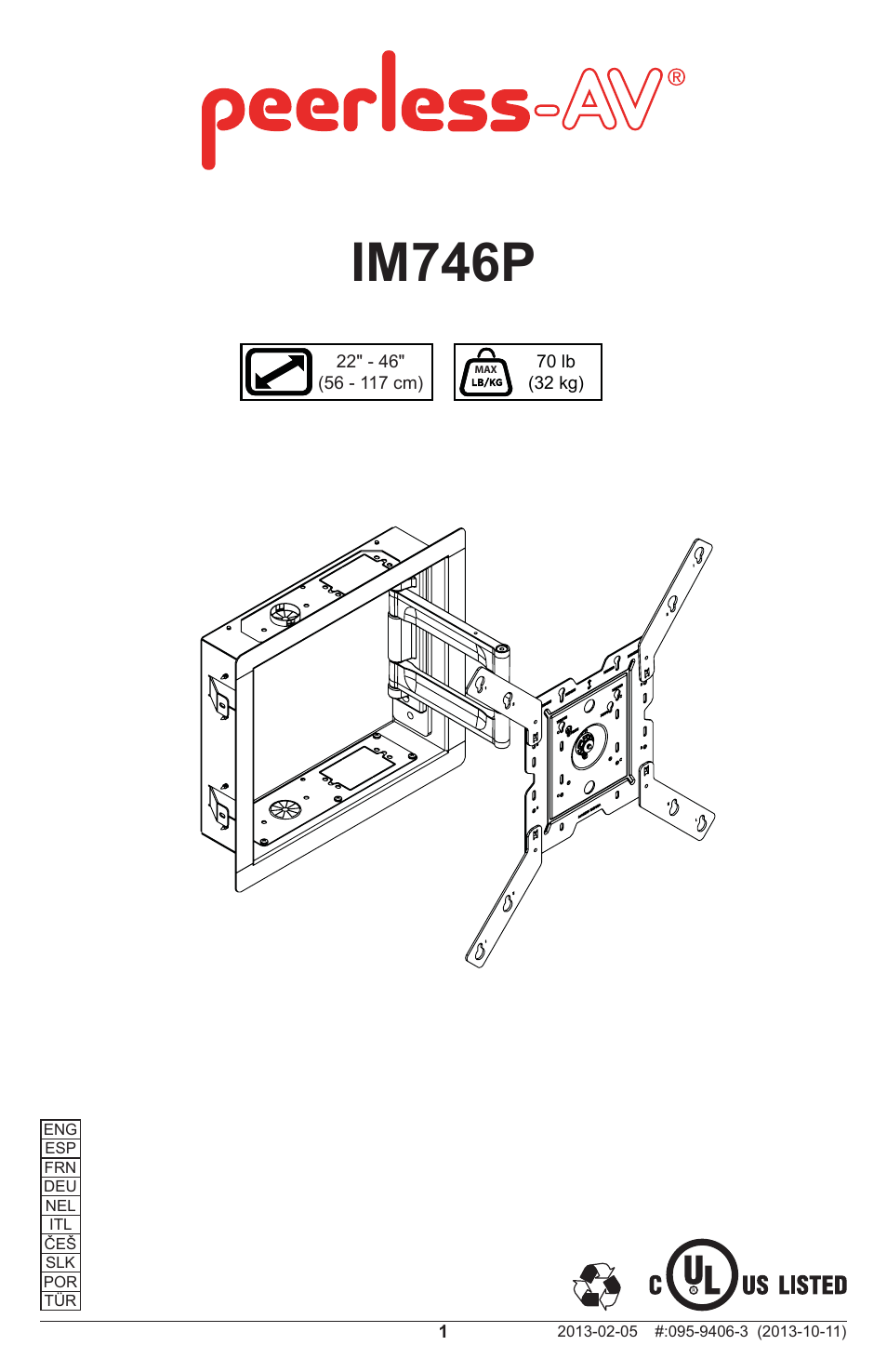 Peerless-AV IM746P - Installation User Manual | 24 pages