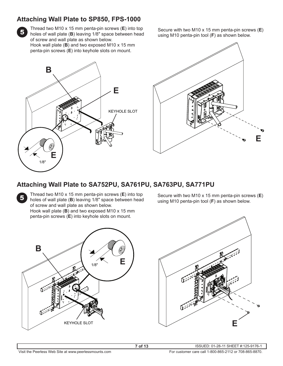 Peerless-AV GC-UNV - Installation User Manual | Page 7 / 13