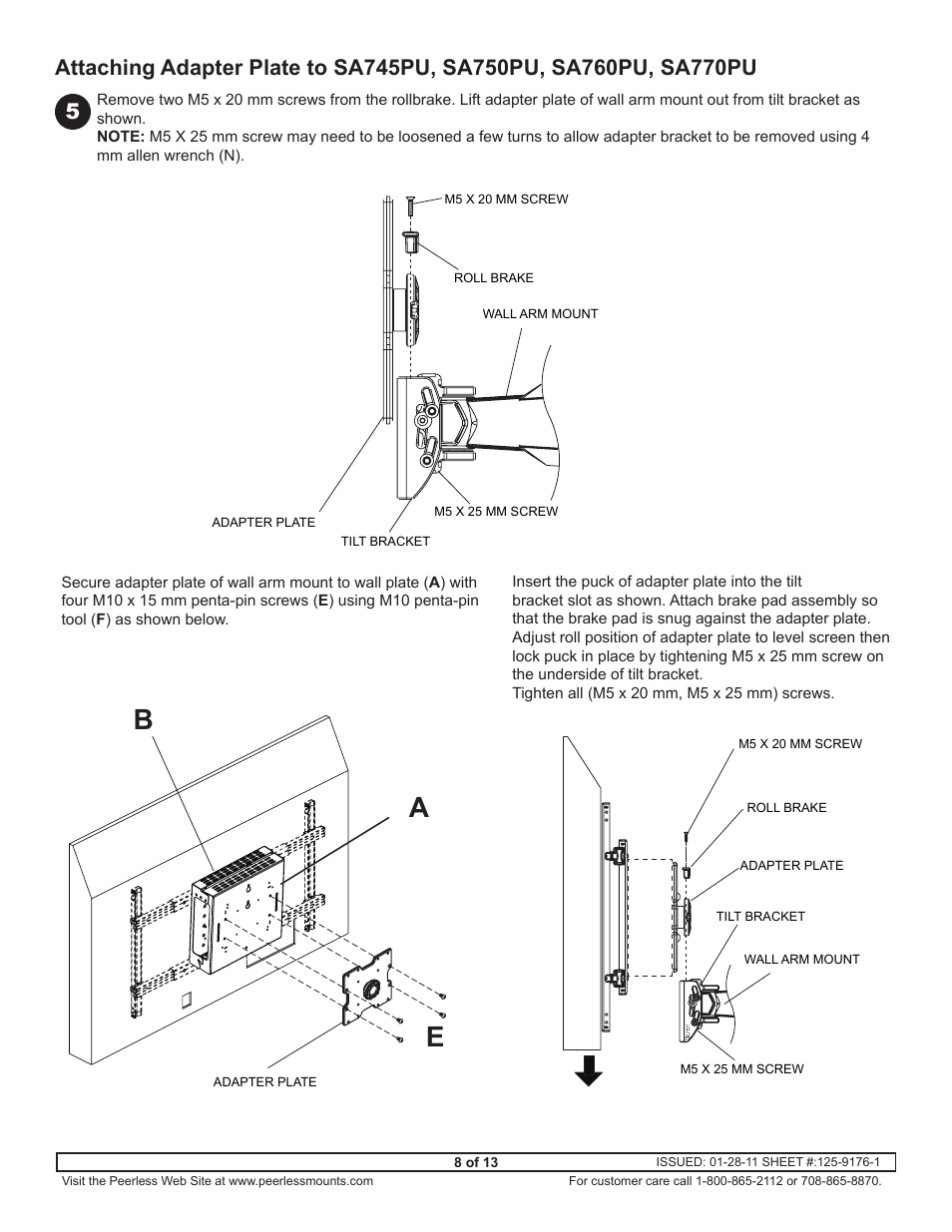 Peerless-AV GC-UNV - Installation User Manual | Page 8 / 13