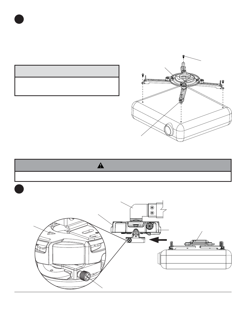 Caution, Warning, J, k, l or m | Ee or ff | Peerless-AV PRG-EXC - Installation User Manual | Page 11 / 14