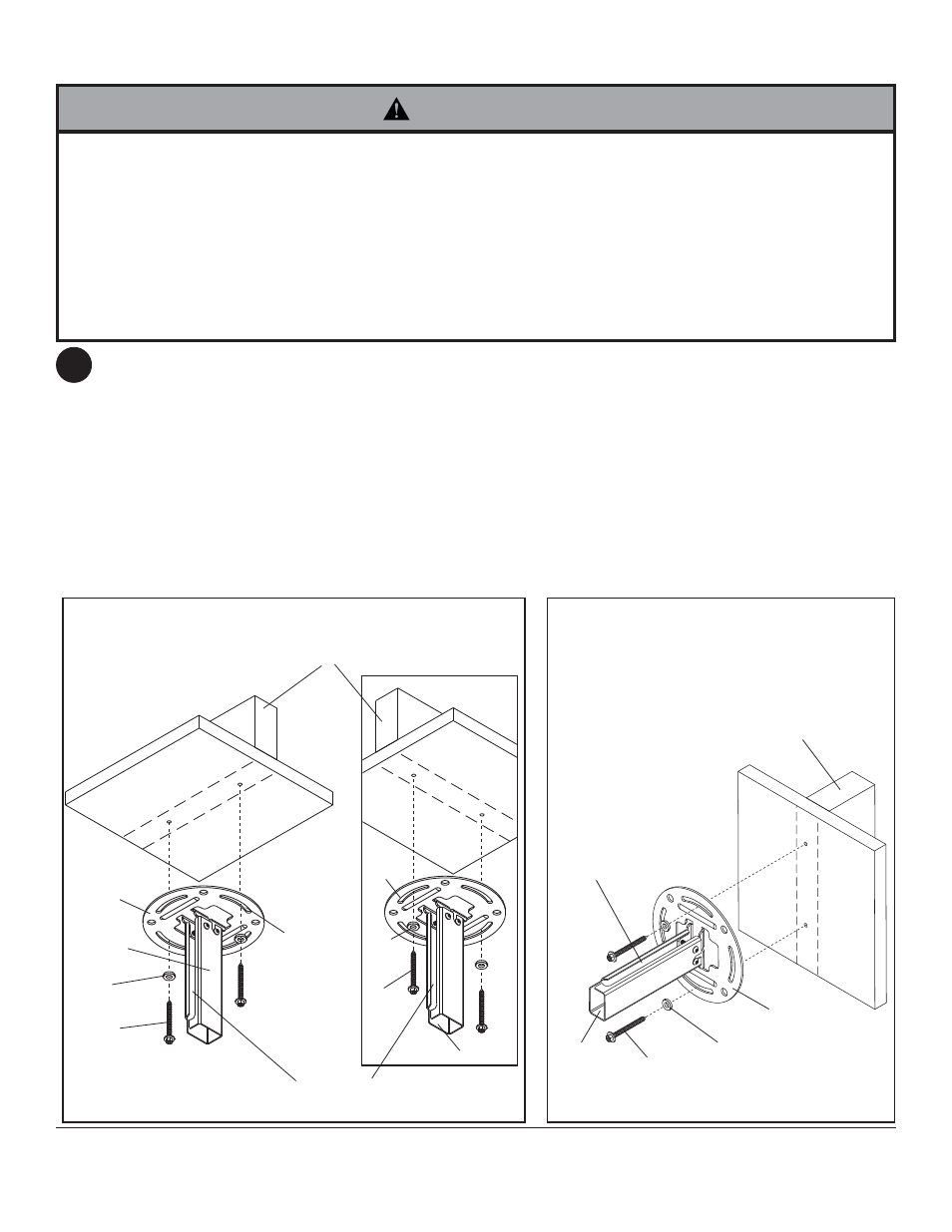 Warning, Aa d bb, Daa bb bb | Peerless-AV PRG-EXC - Installation User Manual | Page 6 / 14