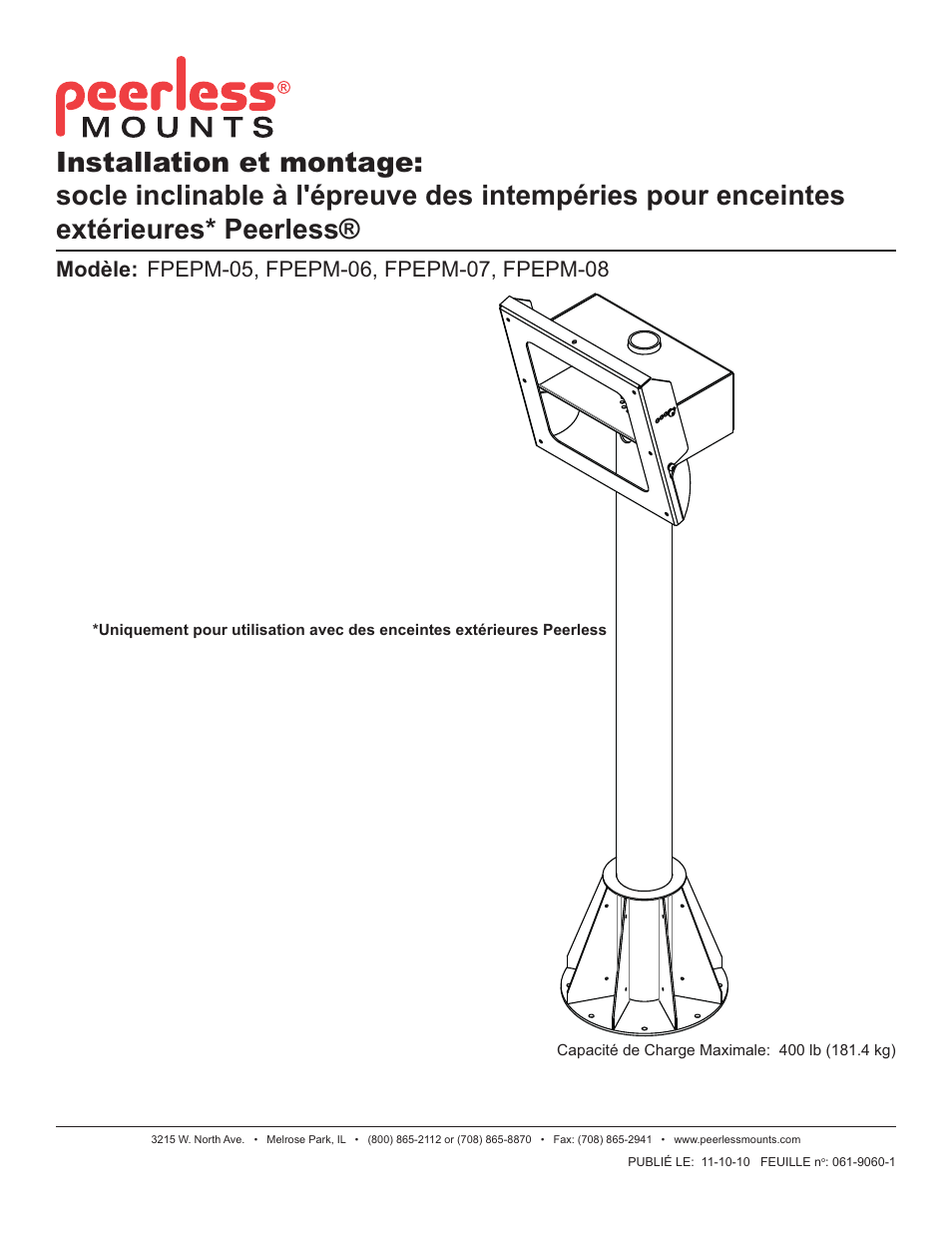 Peerless-AV FPEPM-08 - Installation User Manual | Page 15 / 24