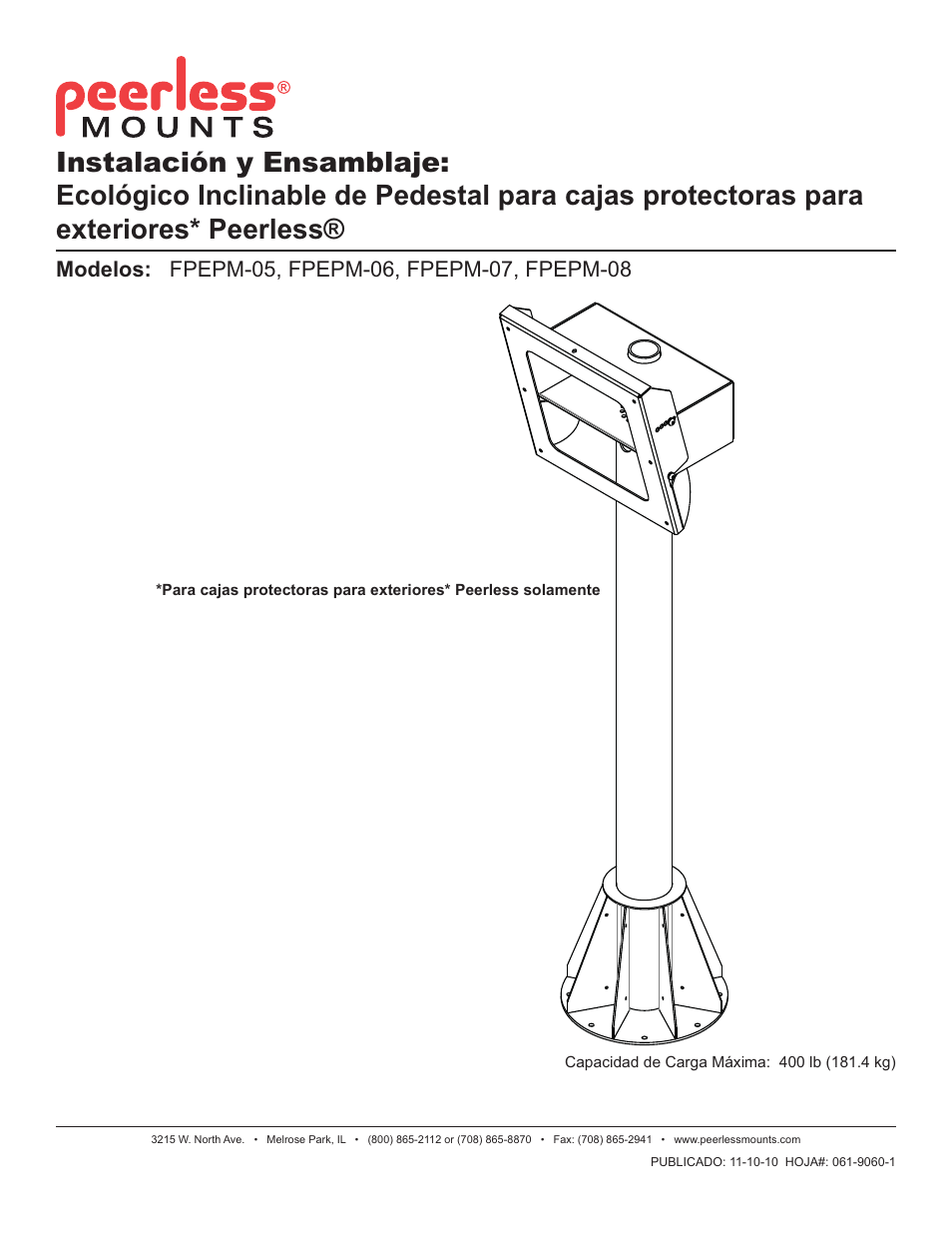 Peerless-AV FPEPM-08 - Installation User Manual | Page 8 / 24