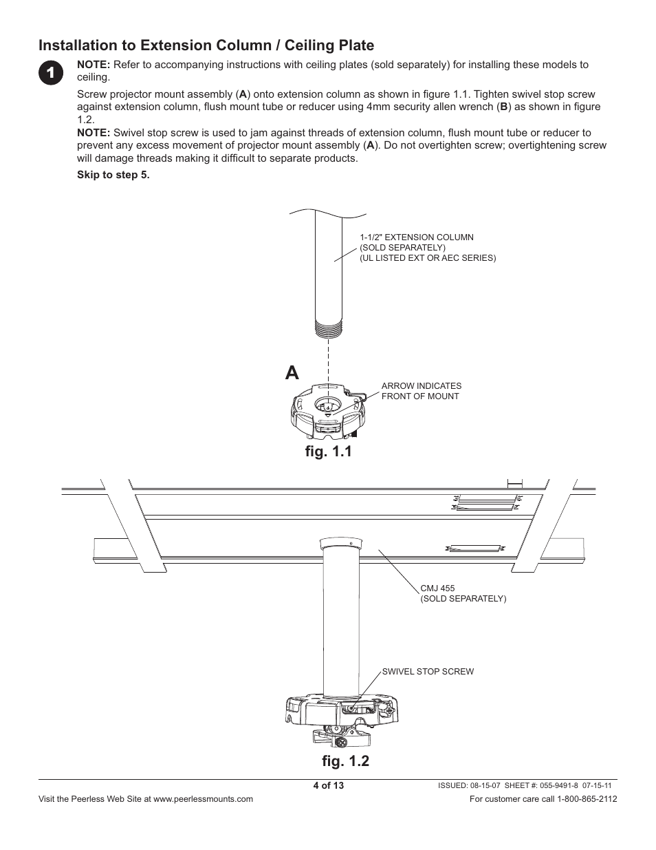 Peerless-AV PRG-JVC-DLA - Installation User Manual | Page 4 / 13