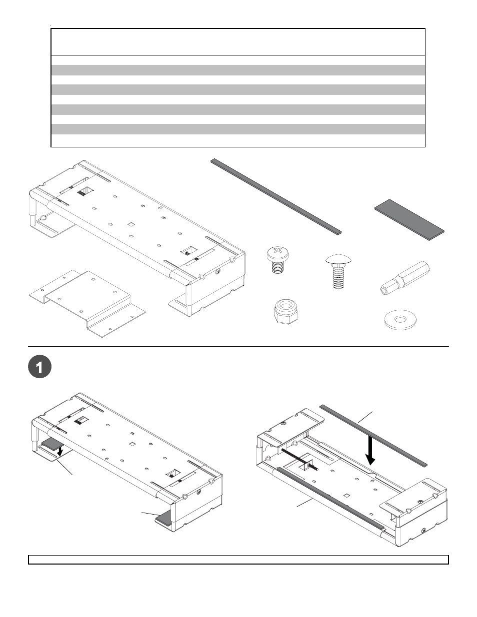 Parts list | Peerless-AV VPM25-J - Installation User Manual | Page 2 / 5