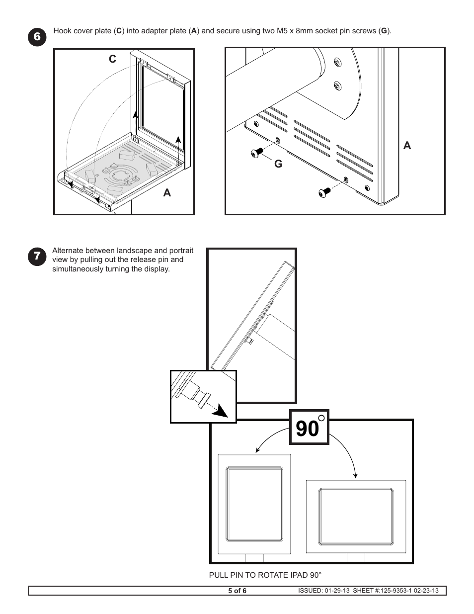 Peerless-AV PTS510I-W - Installation User Manual | Page 5 / 6